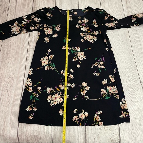 LULUS Women’s Herbaceous Babe Navy Blue Floral Print Shift Dress Size Medium - Picture 4 of 8